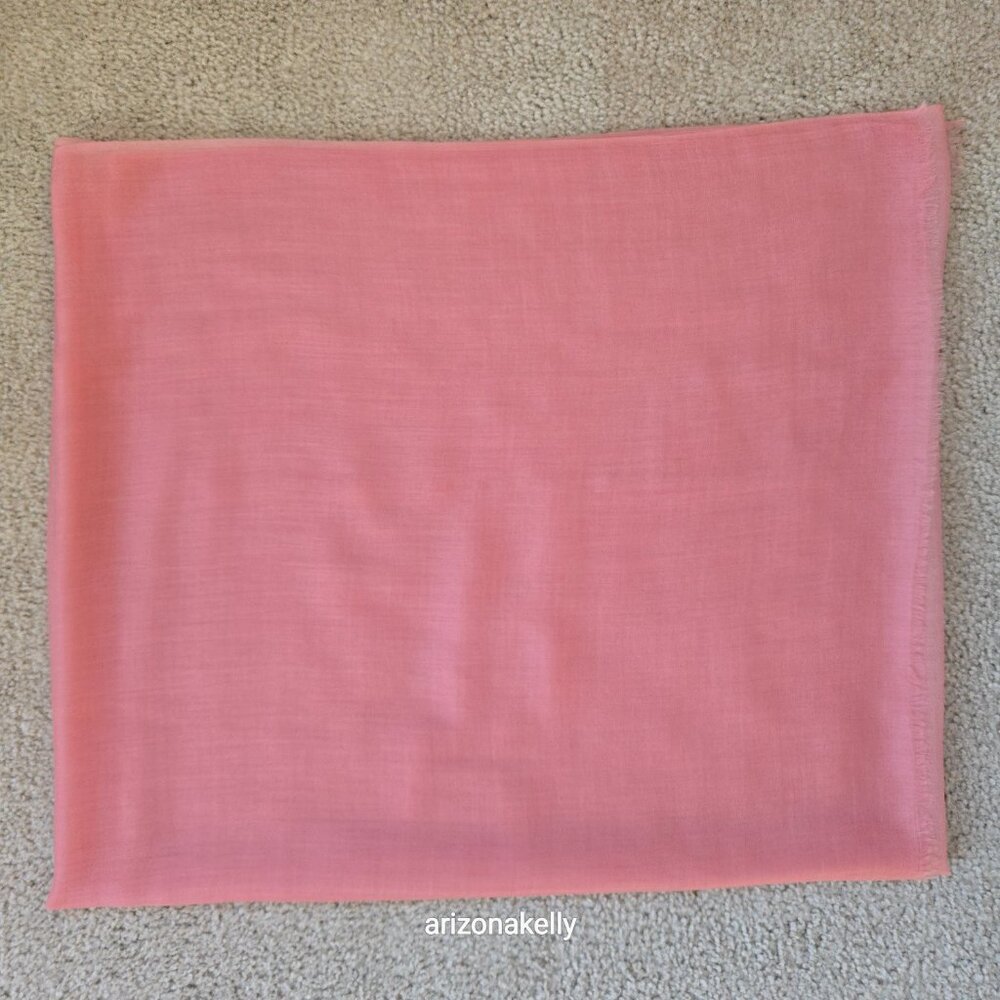 Ovcio Featherlight Cashmere Scarf in Azalea Pink - Picture 7 of 12